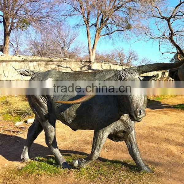 2015 Hot Sale Garden Decor Bronze Longhorn Steer Sculpture photo-2