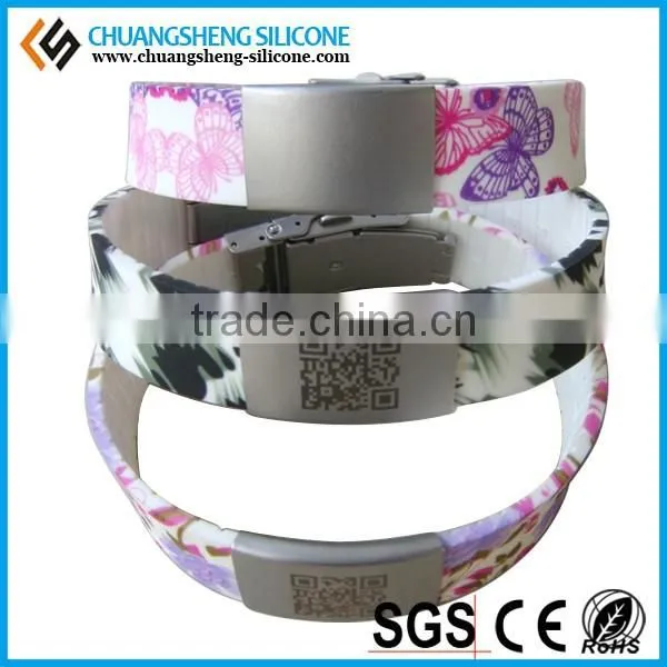 Hot Selling Silicone Emergency Alert qr Code id Bracelet With Factory Price photo-3