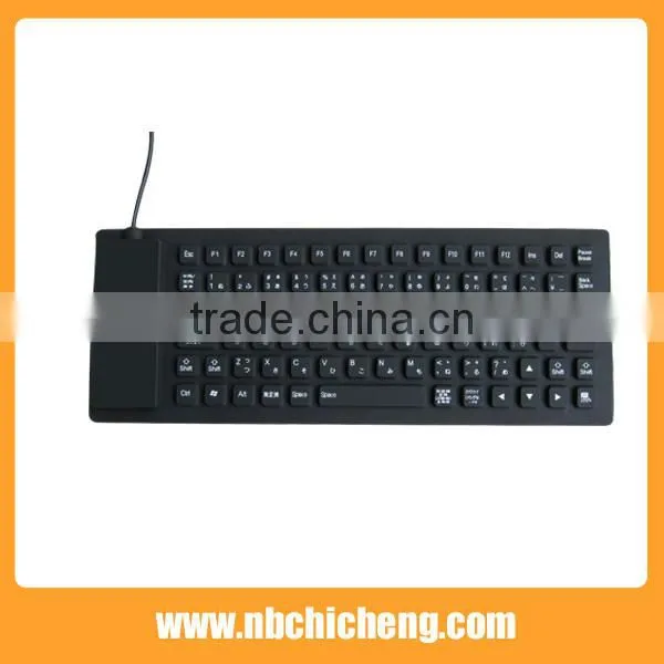 Silicon Waterproof Flexible Keyboard USB Soft Foldable Keyboard Roll Up Keyboard photo-2