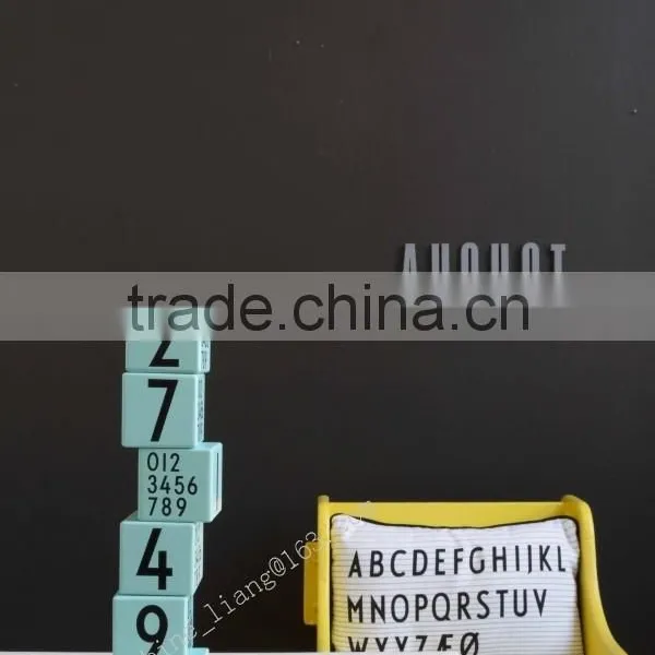 WOODEN NUMBERS CUBES TURQUOISE photo-2