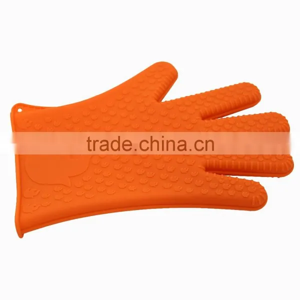 Silicone Oven Glove With Fingers , Microwave Oven Silicone Gloves , Silcone Bbq Glove photo-4