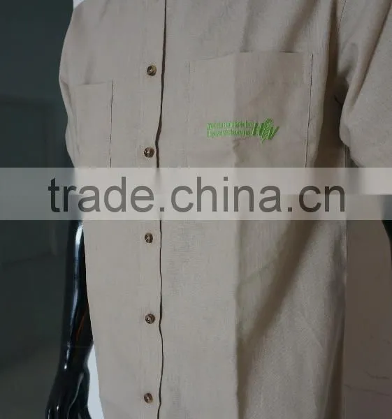 2017 OEM Design Cotton&linen Men's Short Sleeve Shirt photo-4