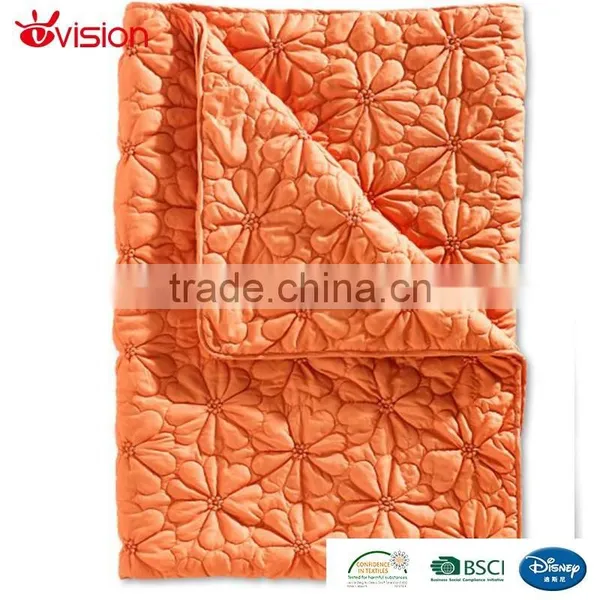 New Arrival Bedspread,Orange Flower Design Bedspreads,cotton Quilted Bedspared photo-2