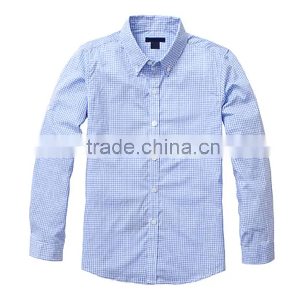 British Style 2017 Spring School Boys Shirt Long Sleeved Cotton Plaid Shirt photo-5