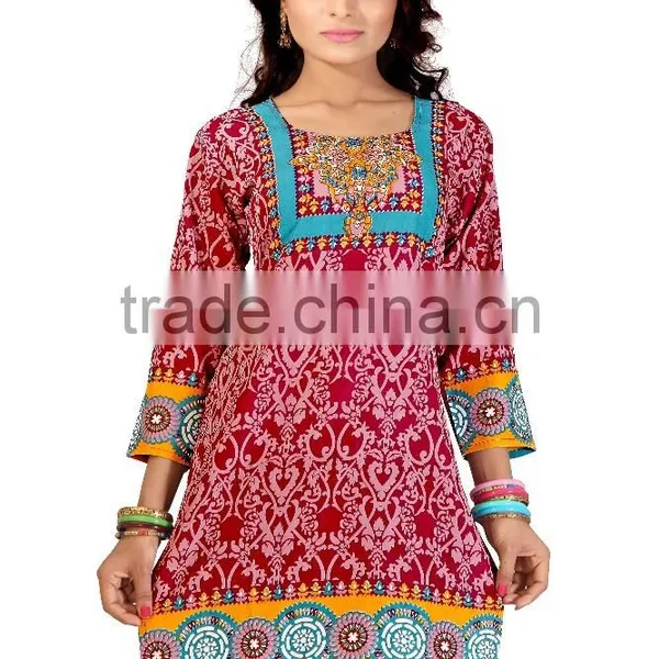 Canvas Crepe Printed Styles Kurtis/jeans Kurti Tops photo-4