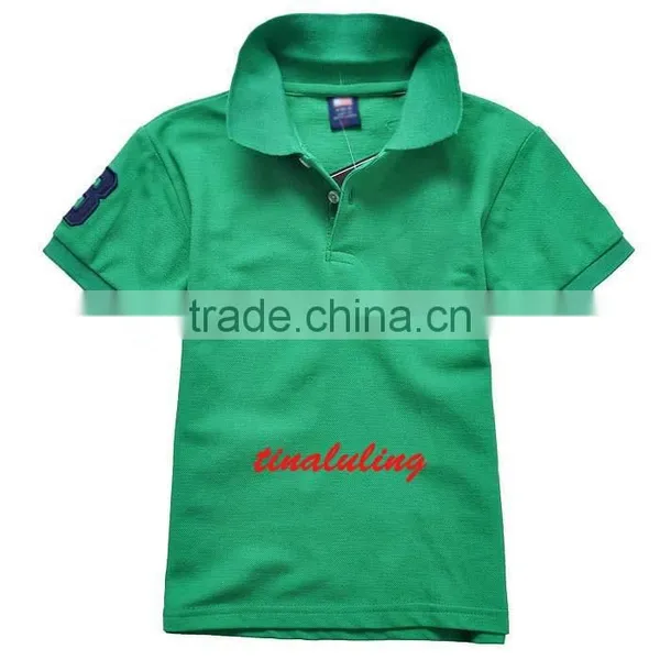 2015 Brand New Summer Boys and Girls Net Cotton Polo t Shirts Sport Plain T-shirts Wholesale t Shirts for Kids photo-3