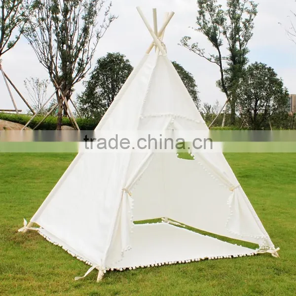 ShiJ Tipi Cotton Canvas Kids Play Tent House photo-2