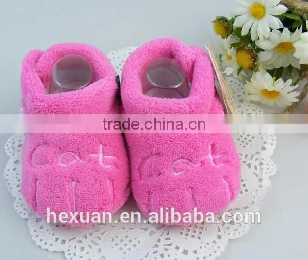 B80001C Winter Thick Baby Indoor Shoes, I Love Mama/Tata,Kids Winter First Walkers,Newborn Warm Shoes, photo-2