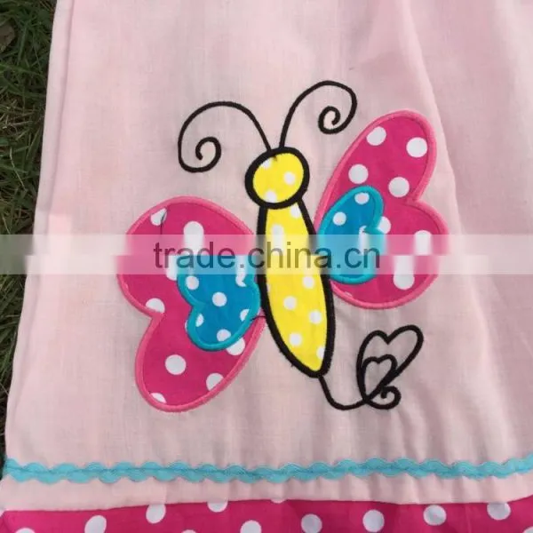 New Hot Sell Girls Summer Cartoon Butterfly Dress With Necklace and Headband Set photo-2