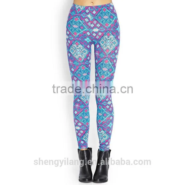 Womens Full Printed Sportswear,yoga Wear Skinny Pencil Colorful Leggings/pants/trousers