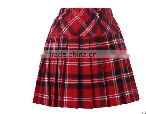 Red Fashional Japan Design School Uniform Skirt
