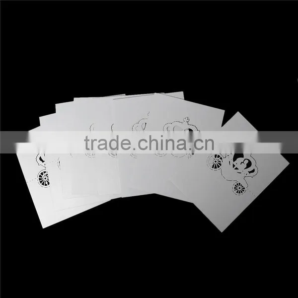 Paper Wedding Party Name Place Cards Crown Hollow White photo-3