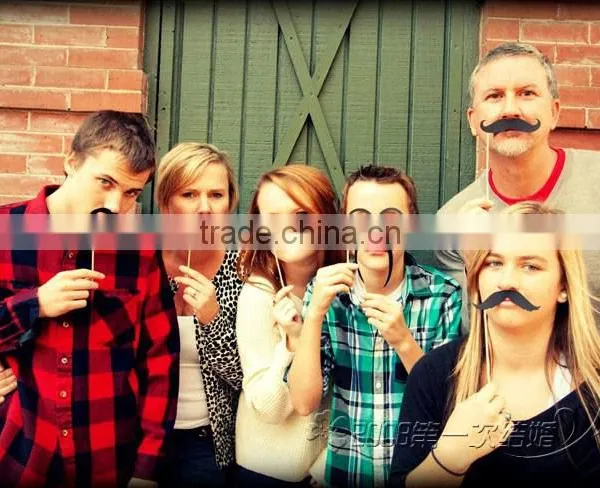 50pcs Party Photo Booth Props Moustache on A Stick Weddings Christmas Birthday Party photo-4