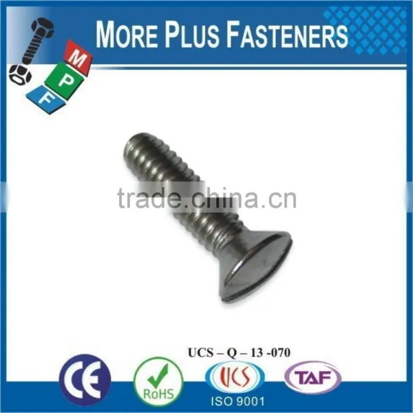 Made in Taiwan DIN 964 M5x40 Slotted Raised Countersunk Head Screw A4 Stainless Steel photo-4