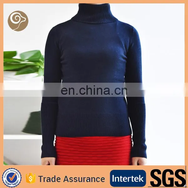 High Neck Knitted Factory Cashmere Sweater Womens