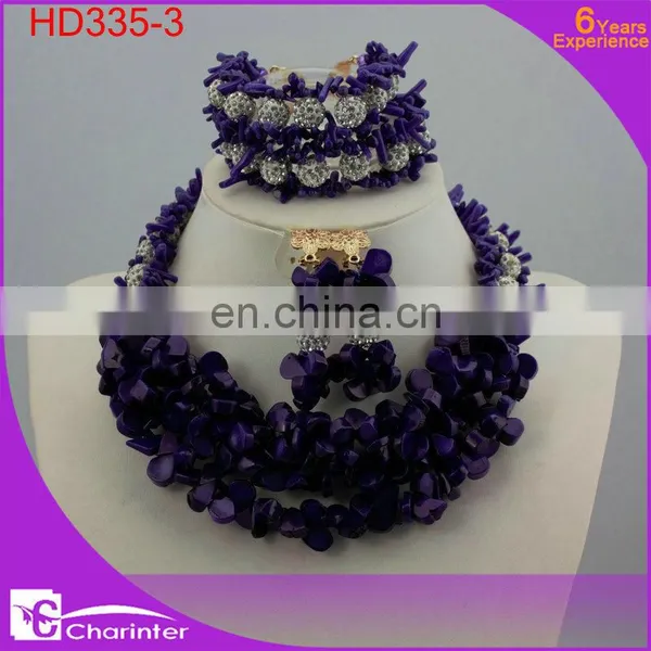 Coral Beads Necklace Jewelry Set | African Fashion Wedding Jewelry Set photo-2