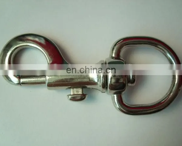 Round and Flat Shape Silver Metal Hook Buckle ,metal Dog Snap Hook photo-2