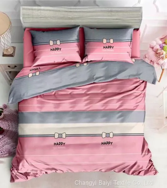 Brushed Fabric 100% Polyester Printed Brushed Bed Sheets/mattress Fabric for Bedding/home Textile From China photo-4