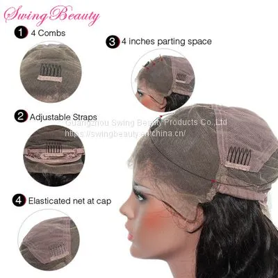 100% Natural Human Hair Wig Full Handmade Lace Wig Cap Straight Hairs photo-4