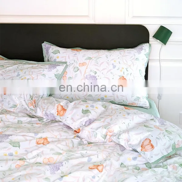 RAWHOUSE Amazon 60s Home Use Bedding Set Luxury Bedding 100% Cotton Set Bed Sheet Pillowcase photo-2