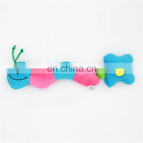 Wholesale Snake Shape Colourful Stuffed Chew Pet Dog Plush Toy Squeaky Toys photo-4