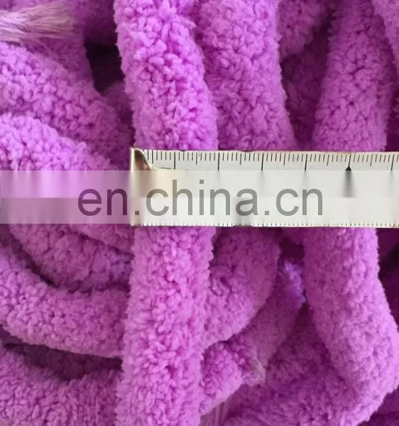 35colors 2cm Thick Polyester Chenille Chunky Yarn for Knitting Chenille Blanket photo-6