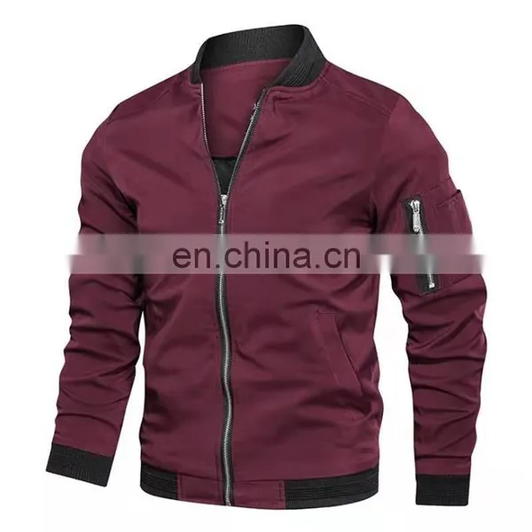 Varsity Quilted Mens Custom Logo Plus Size Flight Bomber Jacket Coat photo-5