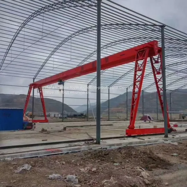 MH Type 5 Ton General Gantry Crane, Gantry Crane, Main Girder Box Support Leg Gantry Crane, Rail Type Small Crane photo-5