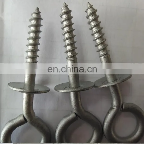 China Manufacturer Carbon Steel Eye Hook Screw With Washer Self Tapping Eye Screw photo-3