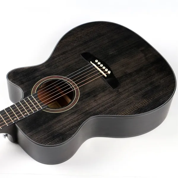 LS-130TBK Acoustic Guitar Black Color 40 Inch Guitar Factory Wholesale OEM High Quality Guitar With Cheap Price photo-3