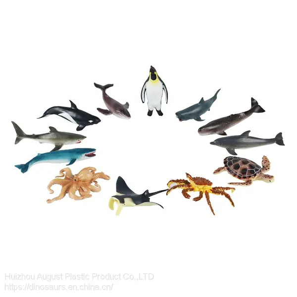 OEM Sea Ocean Animals Small Plastic Toys Set 12pcs/box for Party Favor Supplies Animal Figures Birthday Gifts Children Education photo-2
