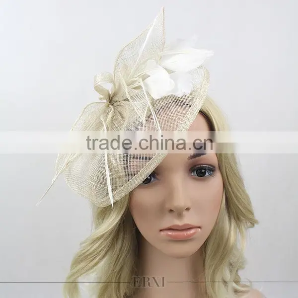 Wholesale Wedding/Party/Church Decorate Sinamay Base Hair Clip Fascinator