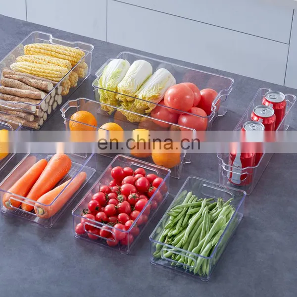 Amazon Hot Fridge Organizers Set Storage Clear Box Bins Bpa Free PET Plastic Food Container Kitchen Storage Organizer With Lid photo-5