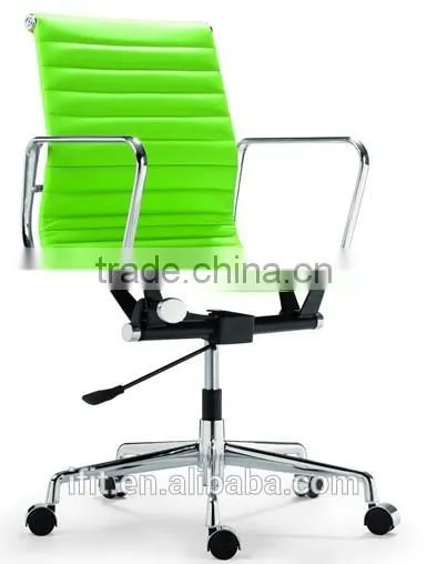 New Product Yellow Leather Office Chair No Swivel/Swivel Office Chair No Wheels photo-4
