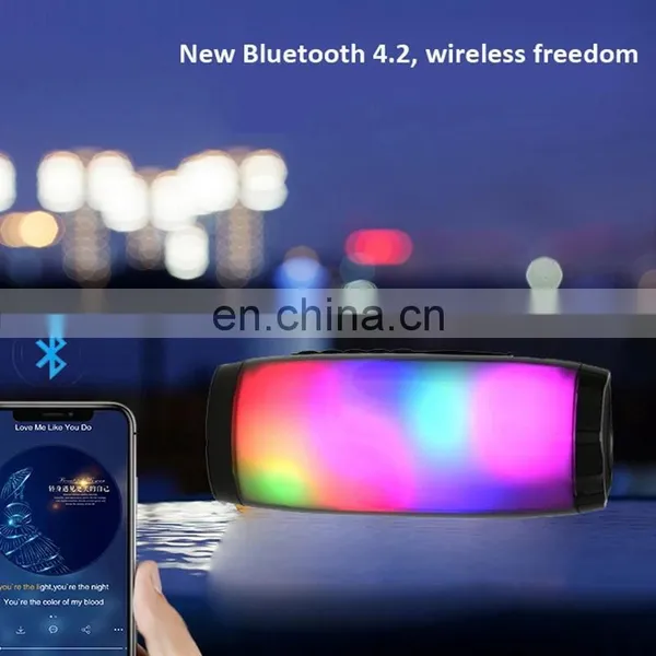 Blue Tooth Wireless Active Big Column Box Waterproof Portable Outdoor Super Bass TF FM Radio Speaker With LED Light TG157 photo-4