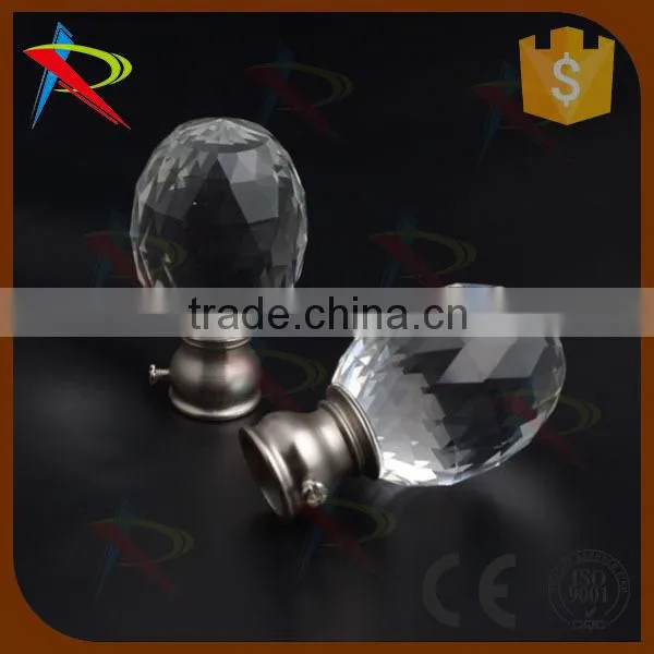 Crystal Curtain Rod Set Accessories End Caps/finials photo-3
