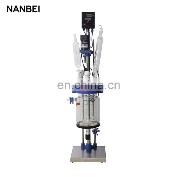 5l Laboratory Chemical Stirring Double Layer Jacketed Mini Glass Reactor With CE photo-4
