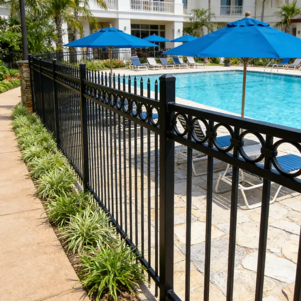 Wholesale Price Galvanized Steel Fence Used for the Backyard of Villa Residences Facilities Modern Rust-proof Fence photo-4
