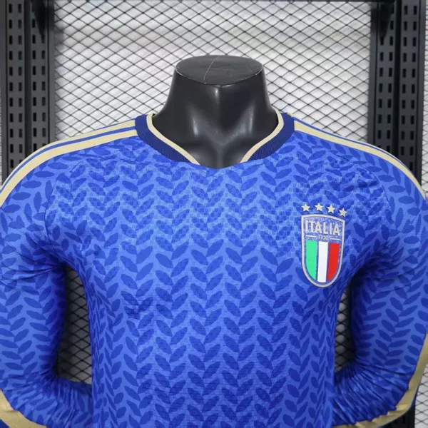 2627 Italy Home Player Version Jersey New Style USA, Canada, Mexico World Cup Soccer Shirt Long Sleeve Men's Blue Adult Sports Team Uniform photo-4