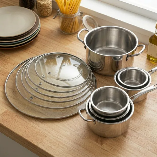 G Type Kitchen Glass Lid Secure Frame Practical Visible Cover for Cookware Matching and Global Wholesale photo-2