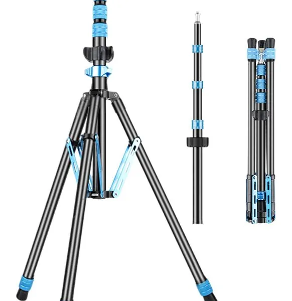 Adjustable Aluminum Photography Light Stand With Boom Arm For Studio Lighting Reversible Light Stand Tripod 200cm photo-4
