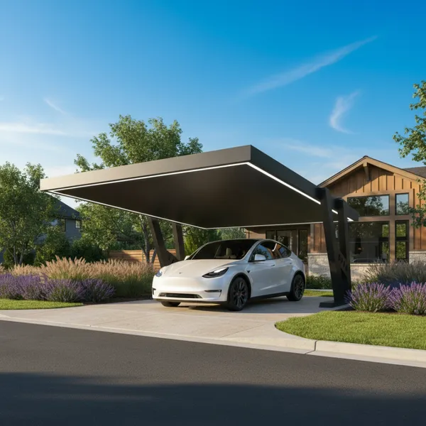Wanze Energy EV Charging Solar Carport System - Modular Design, OEM/ODM Support, Waterproof & High Wind Resistance photo-3