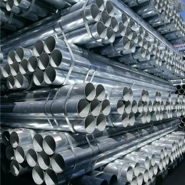 Threaded Hot Dipped GI Pipe Round Steel Sch40 6m Length Pre Galvanized