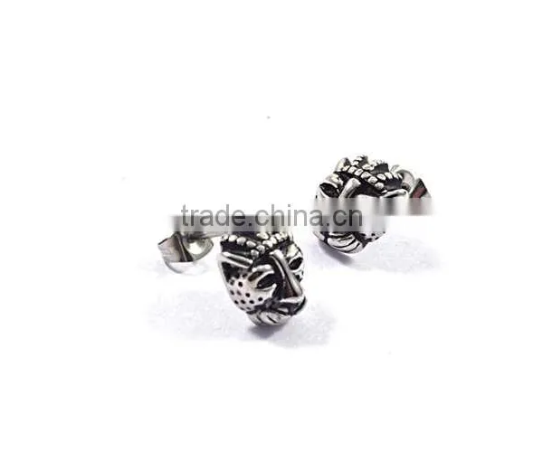 Fashion Earring Designs New Model Stainless Steel Leopard Head Earrings photo-3