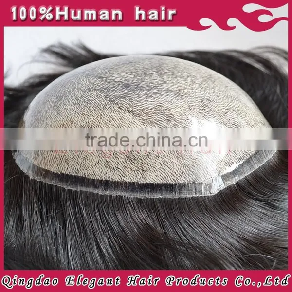 High Quality 100% Human Remy Hair PU Injection Toupee photo-4