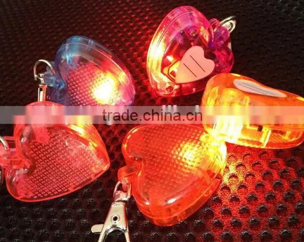Creative Heart Shaped Plastic Flashing Light Pet id Tags Cheap photo-2