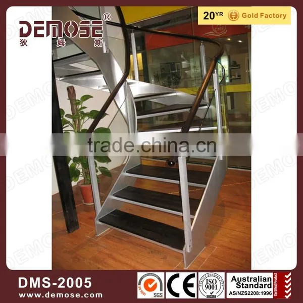 Beautiful Rope Take-up Stainless Steel Wood Staircases
