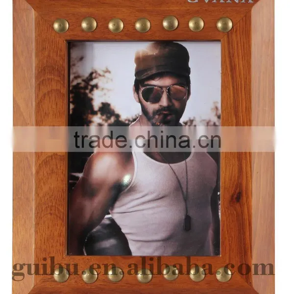 Wholesale Handmade Craft Art Wood Square Retro Photo Frame Picture as Gift