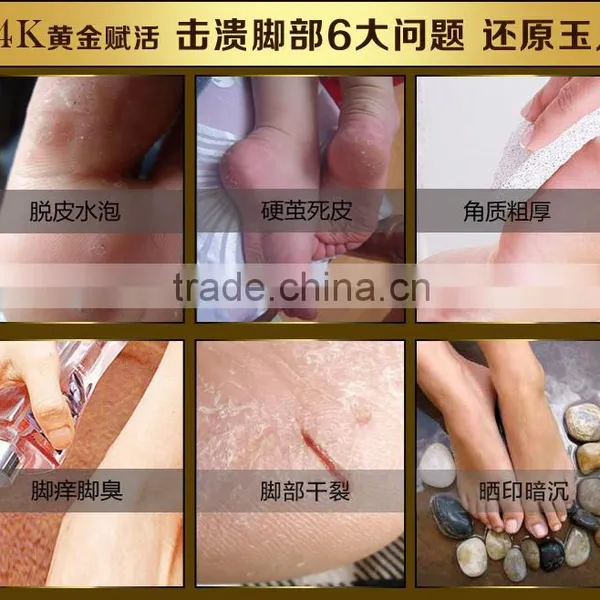 Remove Dead Foot Peeling Mask AFY 24K Gold Revitalizing Exfoliazting Softening Foot Mask photo-6