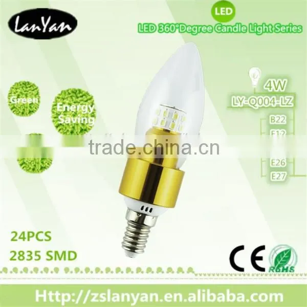 4w E12 Candle Lamp Led With CE ROHS Made in China, Led Candle Bulb Lamp 4w photo-2